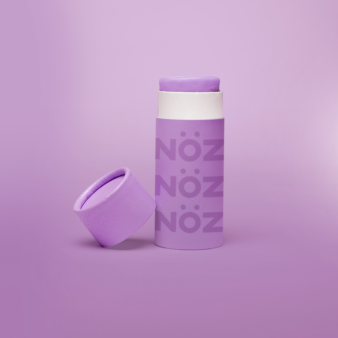 NOZ sunscreen product in color neon purple 
